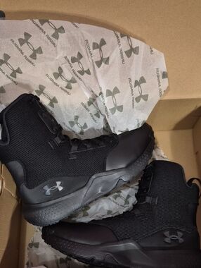 Men's Under Armour Micro G Stellar All-Black  Tactical Lace-Up Boot Sz 12